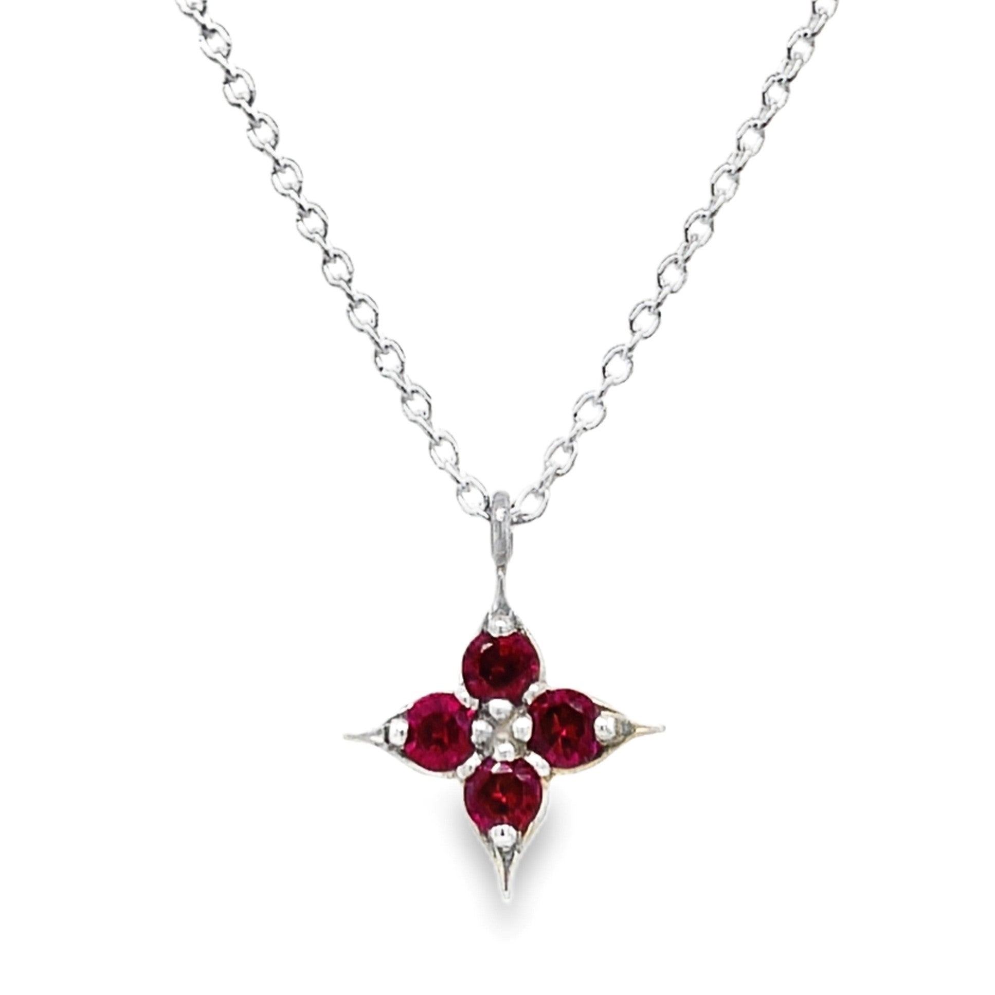 STERLING SILVER RUBY NECKLACE #230-00261 – MYNESS INC