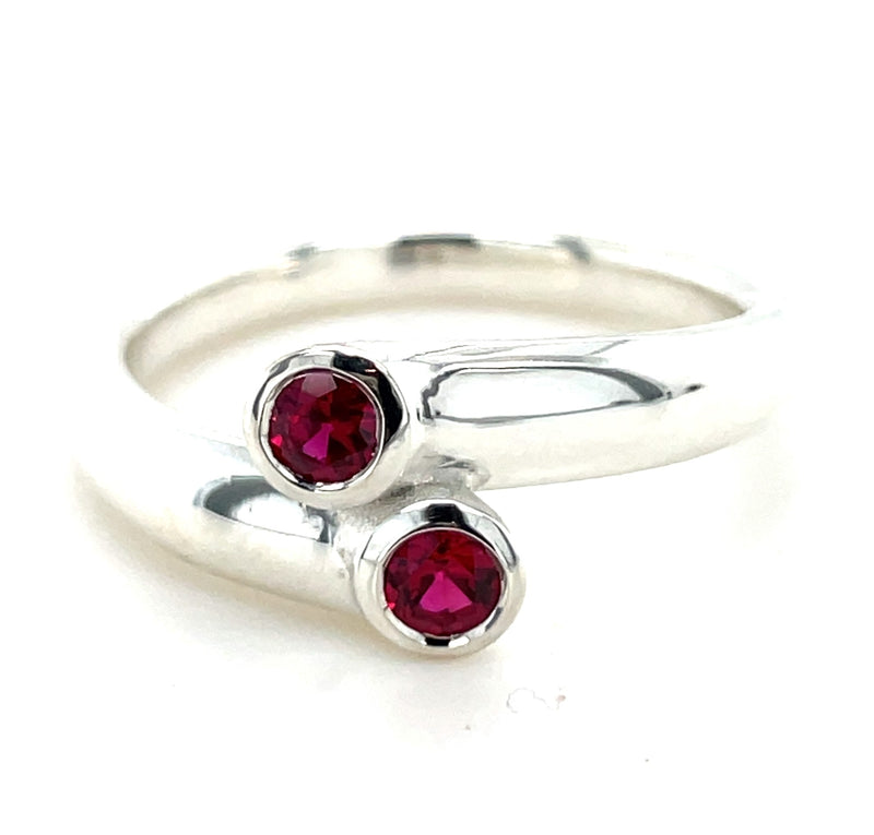 STERLING SILVER RUBY RING