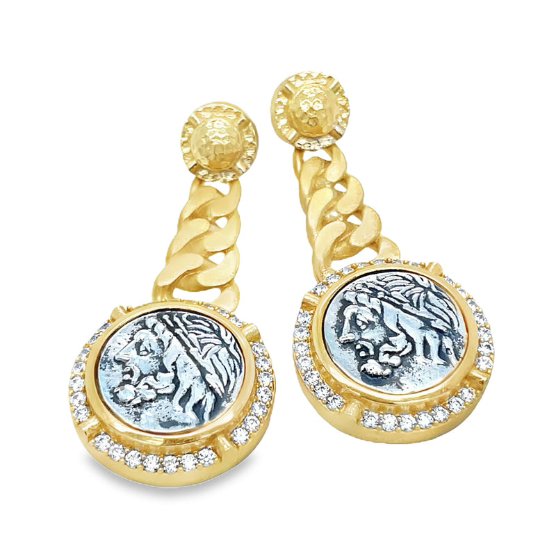 24K GOLD PLATED BRASS EARRINGS  #806-00496