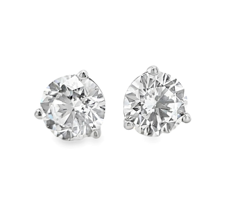 14K WHITE GOLD DIAMOND EARRINGS  #150-00463