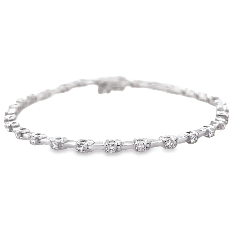 14K WHITE GOLD DIAMOND BRACELET  #170-00150