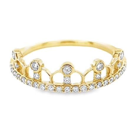 14K YELLOW GOLD DIAMOND RING  #110-00087