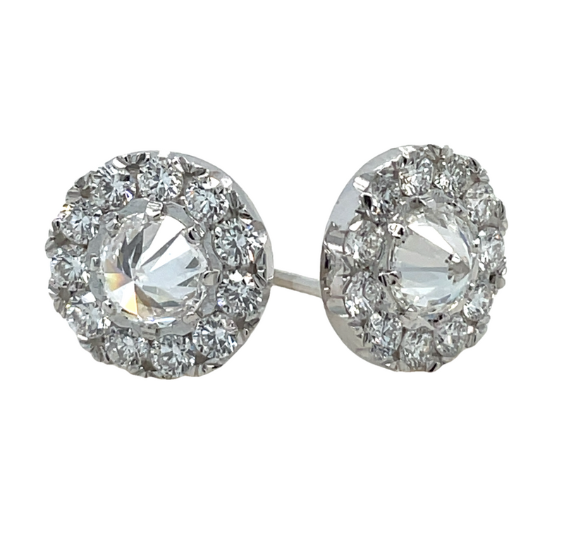 14K WHITE GOLD DIAMOND EARRINGS