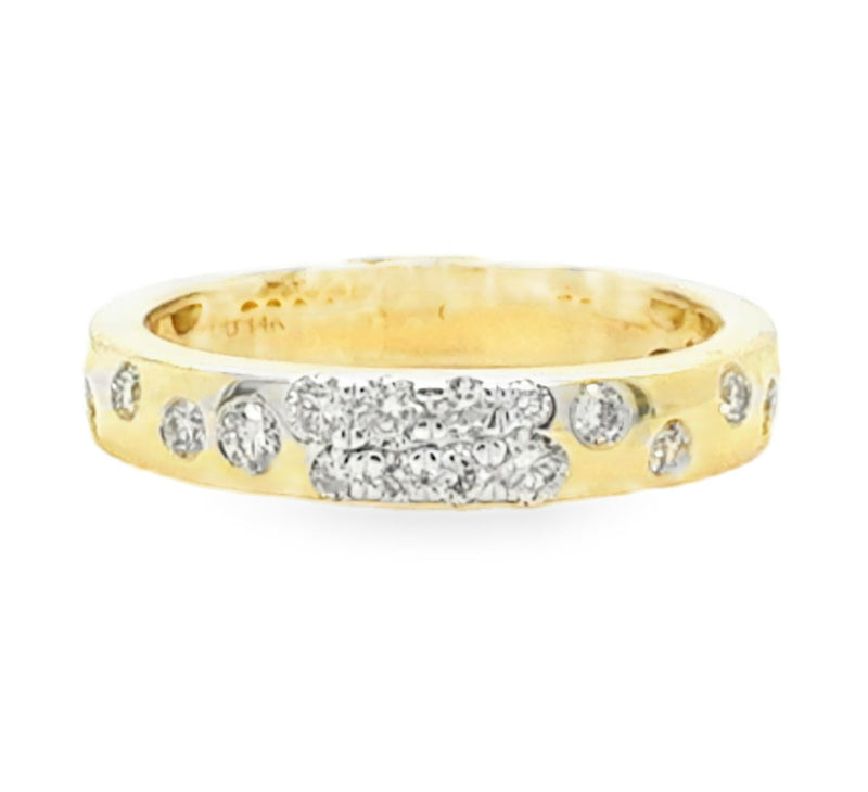 14K YELLOW GOLD DIAMOND RING  #110-00174