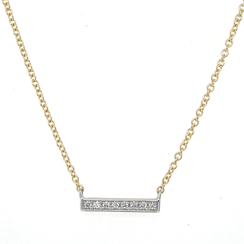 14K WHITE AND YELLOW GOLD DIAMOND NECKLACE
