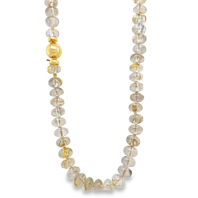 RUTILATED QUARTZ NECKLACE  #801-00020
