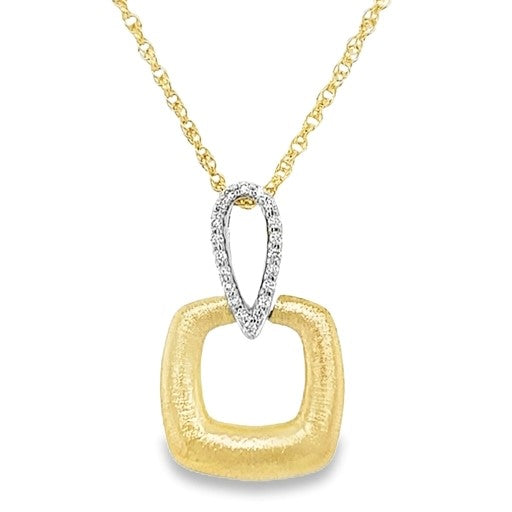 14K YELLOW AND WHITE GOLD DIAMOND NECKLACE  #165-00092