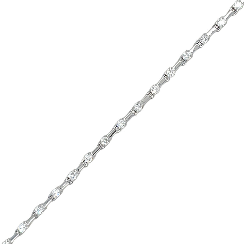 14K WHITE GOLD DIAMOND BRACELET