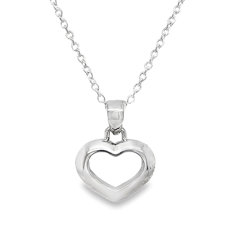 STERLING SILVER HEART NECKLACE  #640-00188