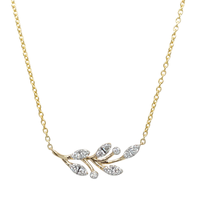 14K YELLOW GOLD DIAMOND NECKLACE