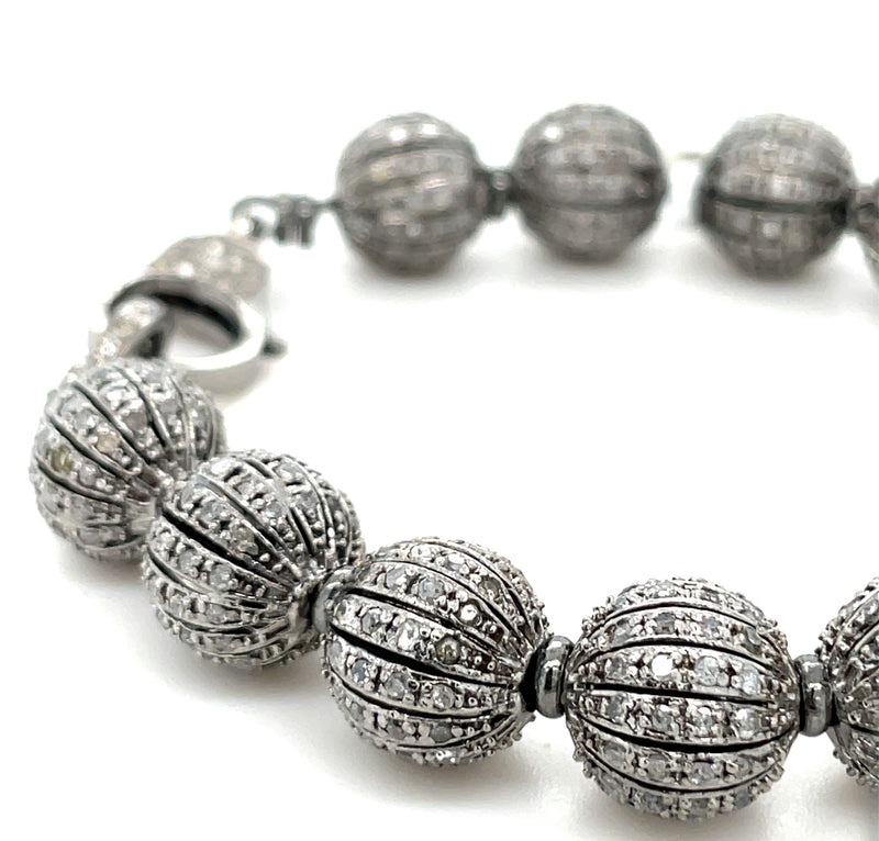 STERLING SILVER DIAMOND BRACELET