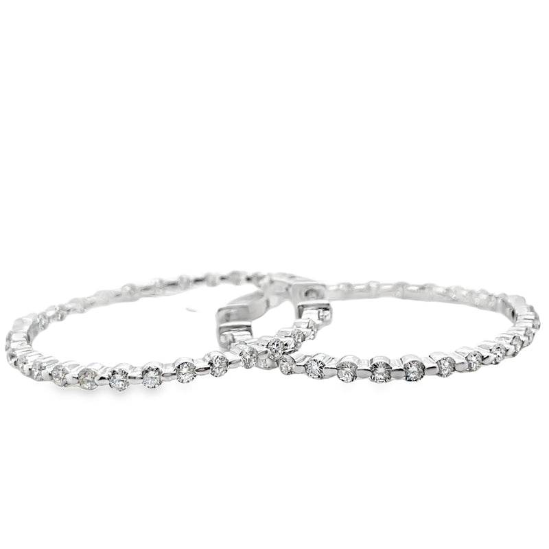 14K WHITE GOLD DIAMOND EARRINGS  #150-00471