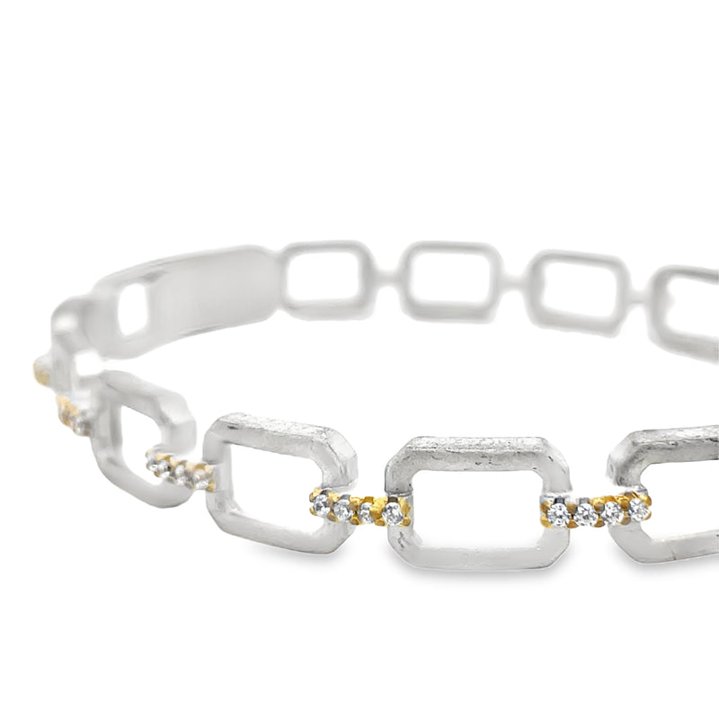 GOLD PLATED STERLING SILVER BRACELET  #610-00063