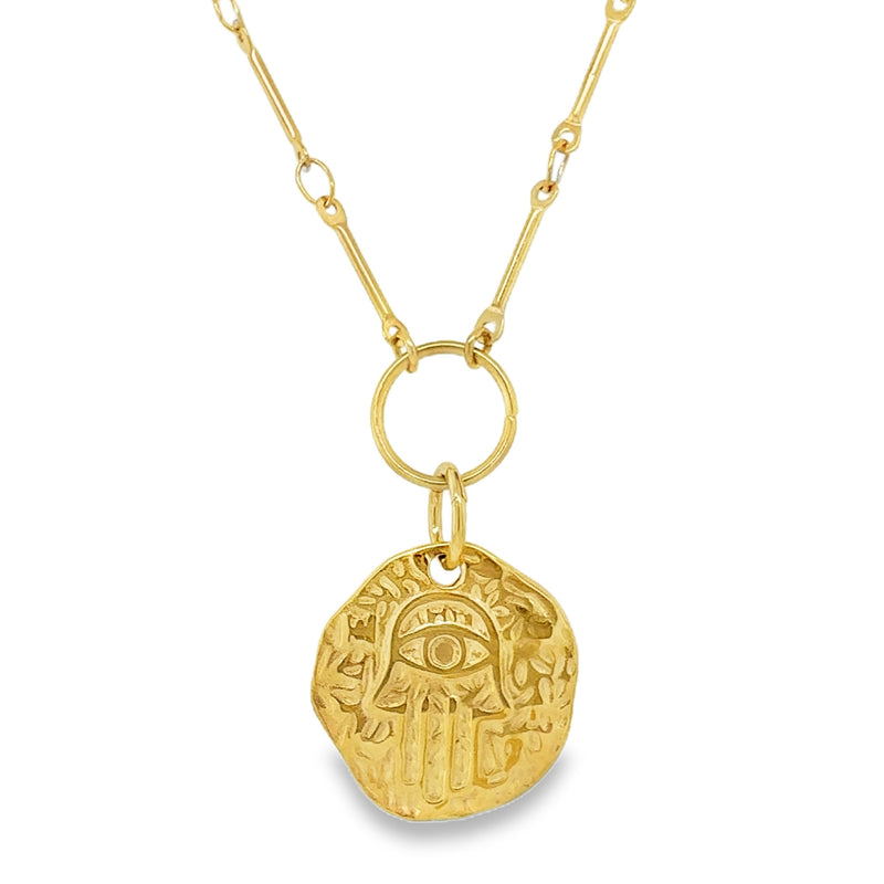 GOLD PLATED STAINLESS STEEL NECKLACE  #805-00889