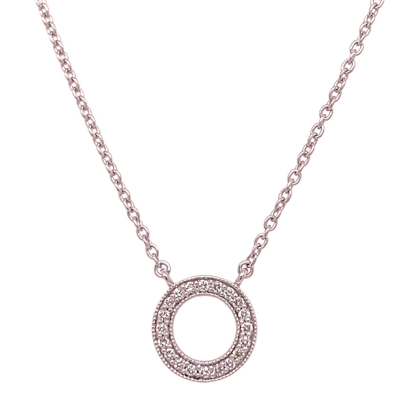 14K WHITE GOLD DIAMOND NECKLACE