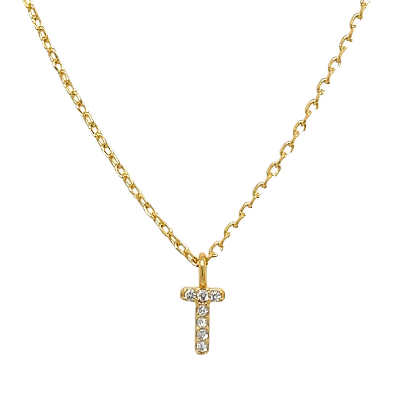 GOLD PLATED INITIAL NECKLACE