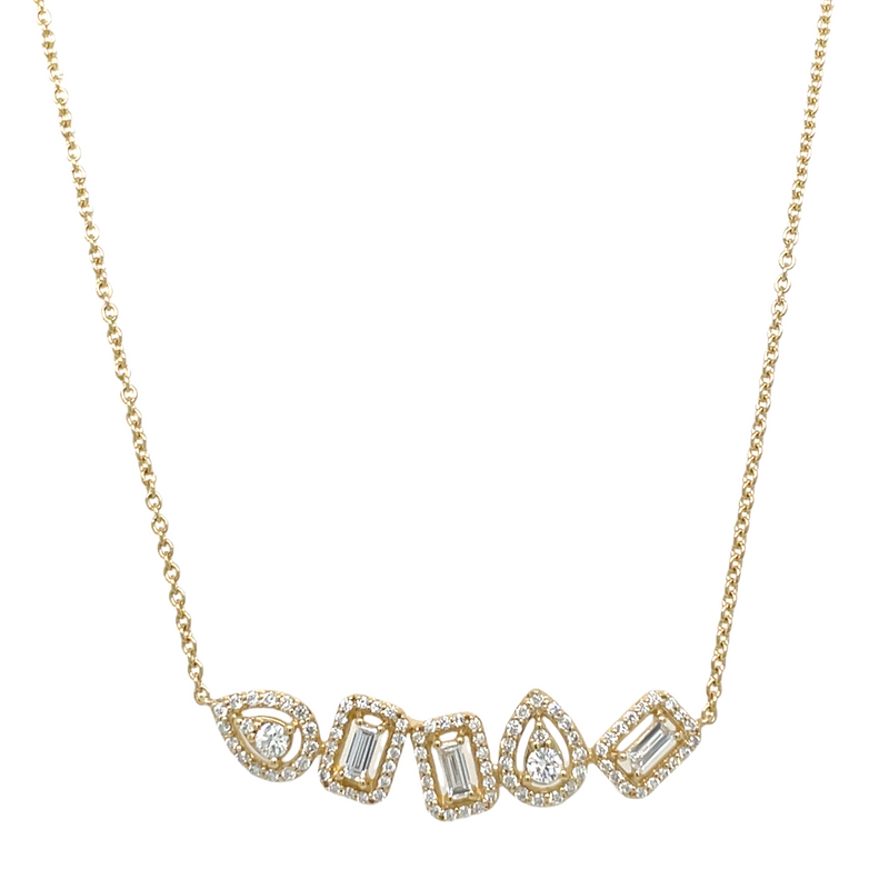 14K YELLOW GOLD DIAMOND NECKLACE