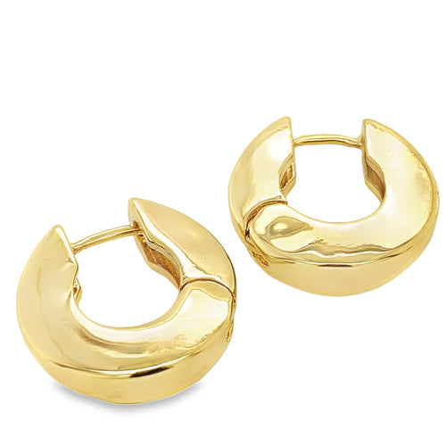 gold plated huggy earrings #806-00567