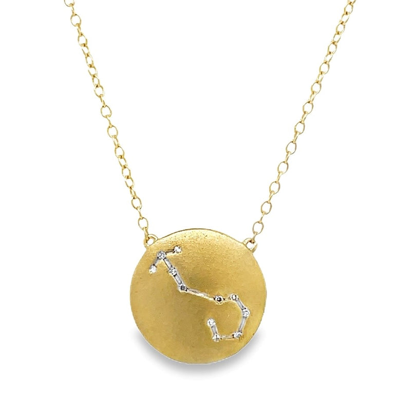 STERLING SILVER GOLD PLATED SCORPIO NECKLACE  #160-00163