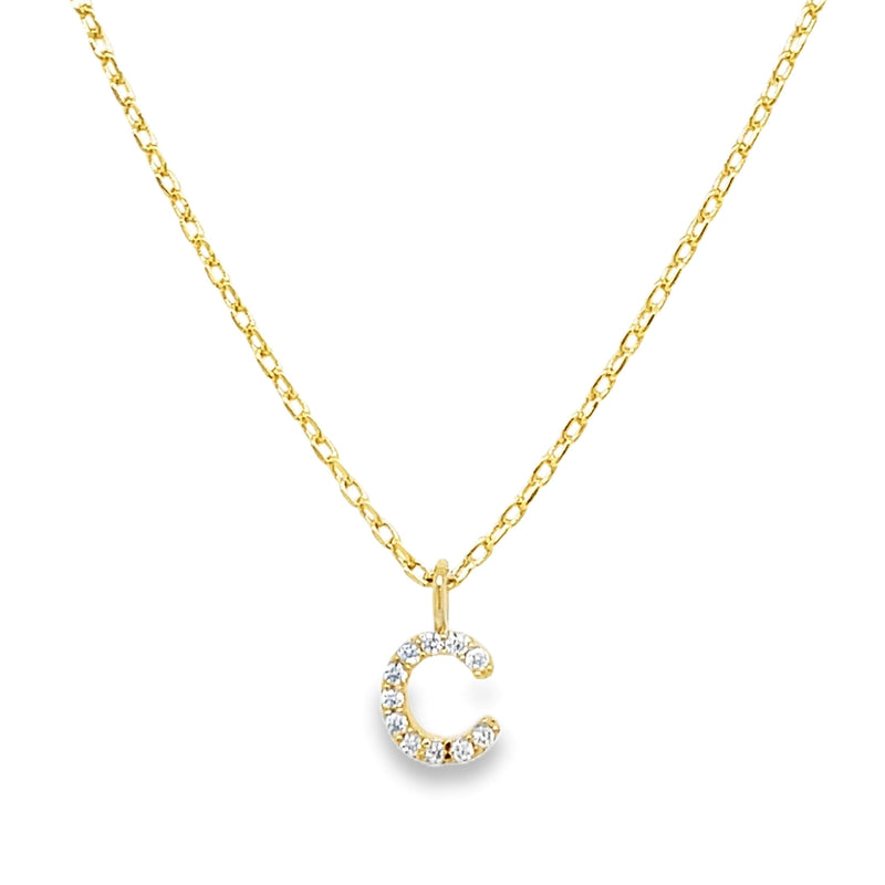 GOLD PLATED INITIAL NECKLACE  #805-00251