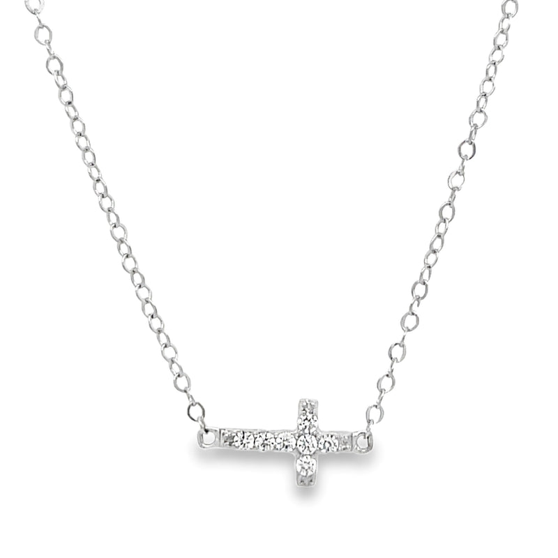 STERLING SILVER CROSS NECKLACE  #640-00144