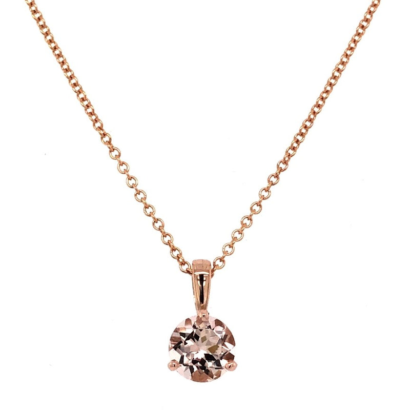 Morganite & Diamond Pendant Necklace - Safian & Rudolph Jewelers