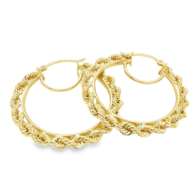 14K YELLOW GOLD EARRINGS  #425-00131