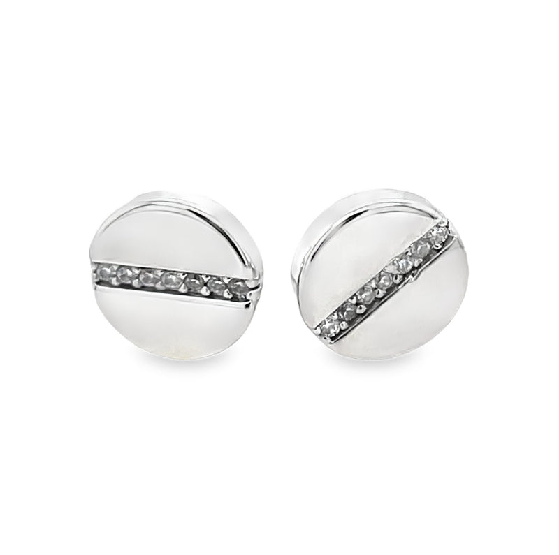 WHITE GOLD PLATED EARRINGS  #806-00149