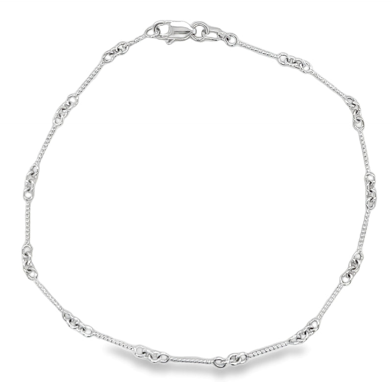 14K WHITE GOLD BRACELET  #440-00028