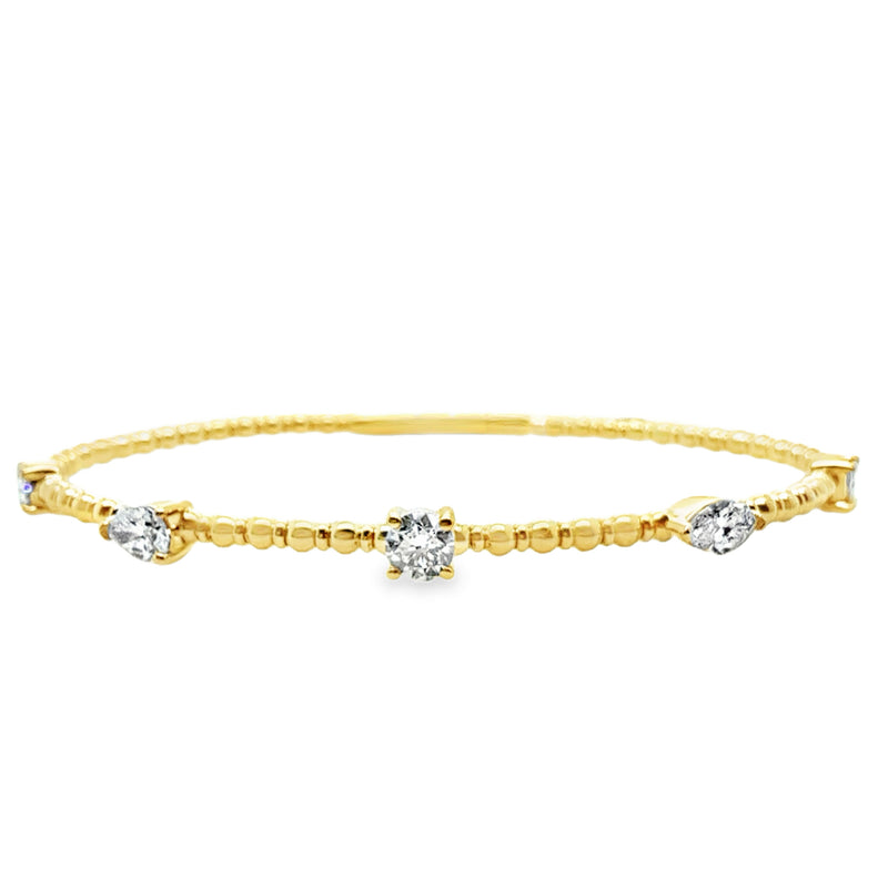 14K YELLOW GOLD DIAMOND BRACELET  #170-00183