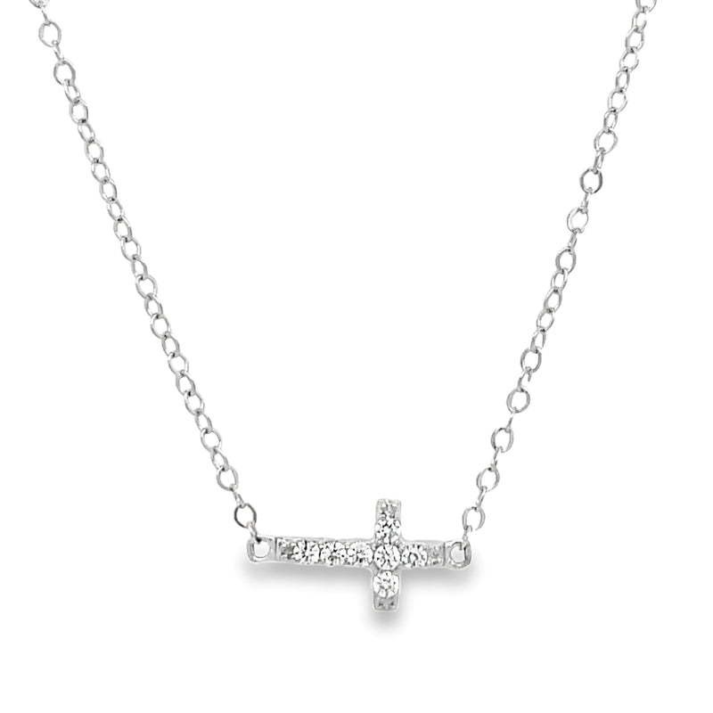 STERLING SILVER CROSS NECKLACE  #640-00143