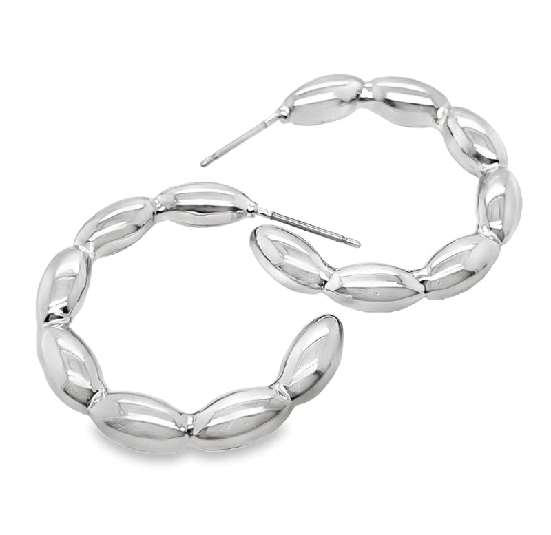 RHODIUM PLATED EARRINGS  #806-00611