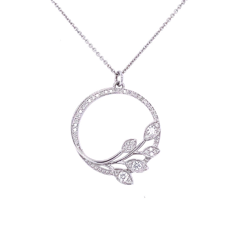 14K WHITE GOLD DIAMOND NECKLACE