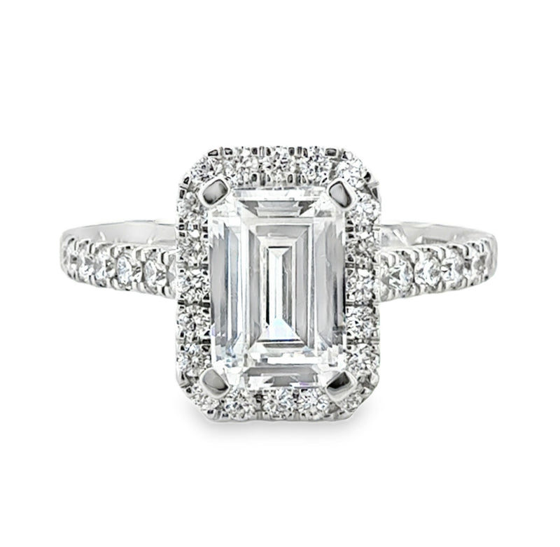 14K WHITE GOLD DIAMOND SEMI MOUNT RING  #140-00055