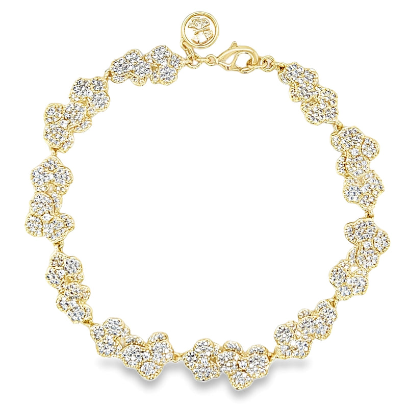 YELLOW GOLD PLATED BRACELET #807-00589