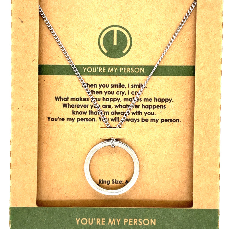 STAINLESS STEEL MANTRA NECKLACE  #800-00480