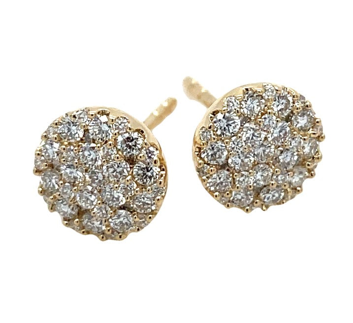 14K YELLOW GOLD DIAMOND EARRINGS