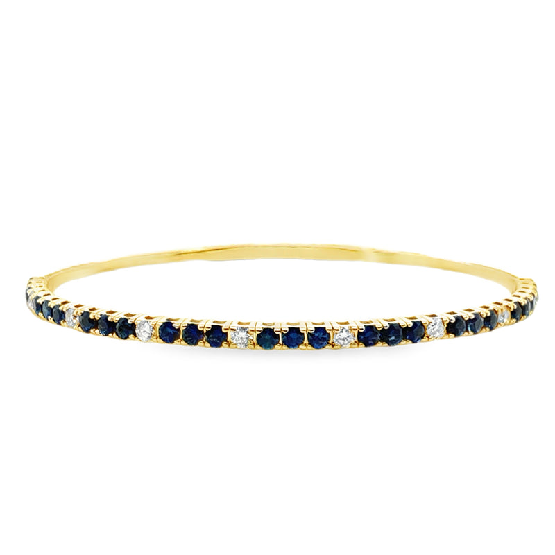 14K YELLOW GOLD SAPPHIRE AND DIAMOND BRACELET  #240-00093