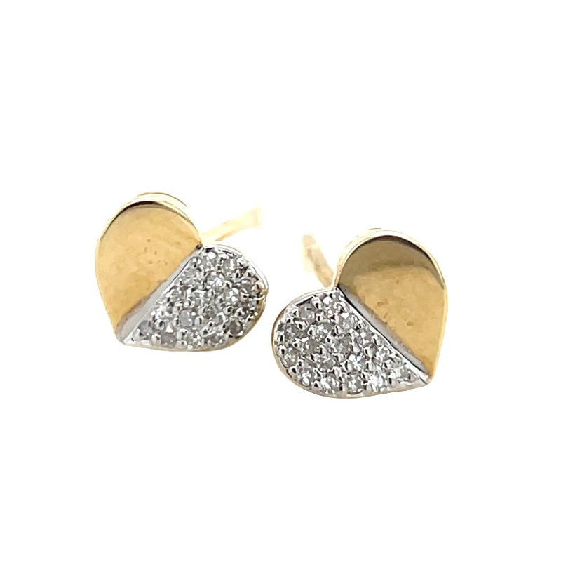 14K YELLOW GOLD DIAMOND EARRINGS