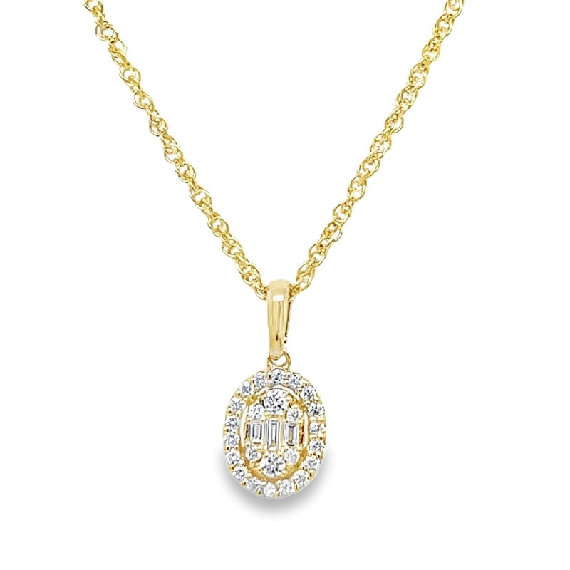 14K YELLOW GOLD DIAMOND NECKLACE  #165-00185