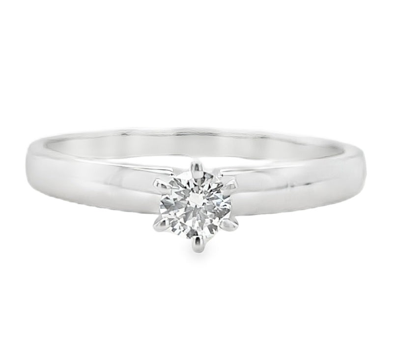 14K WHITE GOLD DIAMOND RING  #100-00059