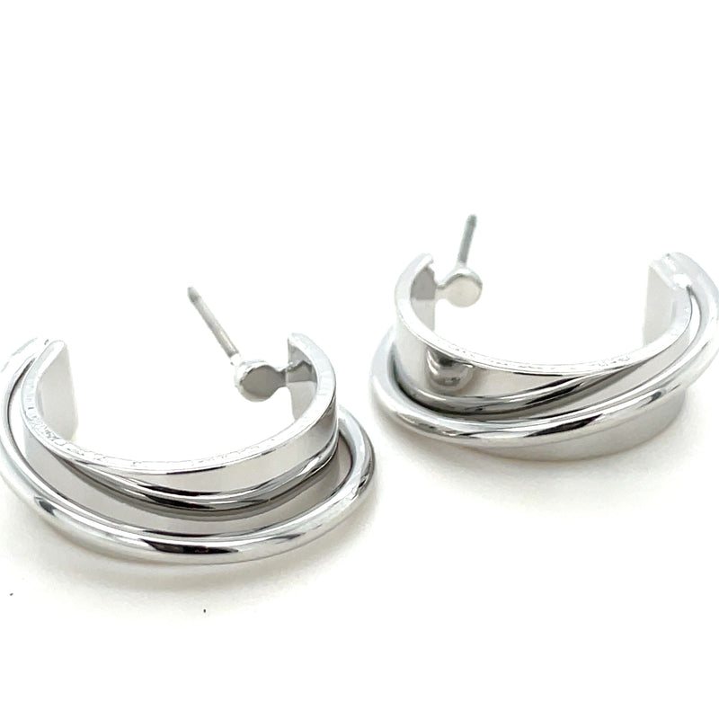 RHODIUM PLATED EARRINGS