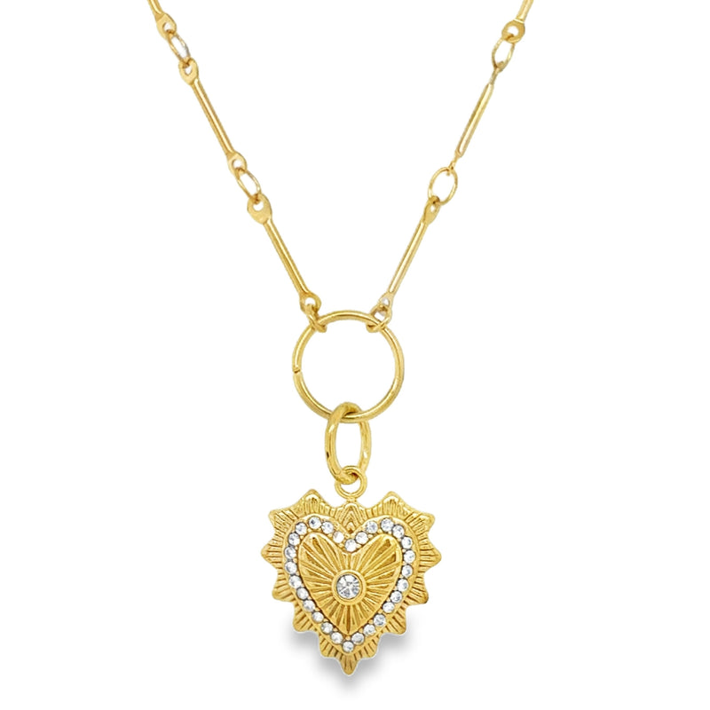 GOLD PLATED STAINLESS STEEL NECKLACE  #805-00888