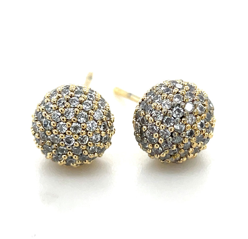 GOLD PLATED CUBIC ZIRCONIA EARRINGS