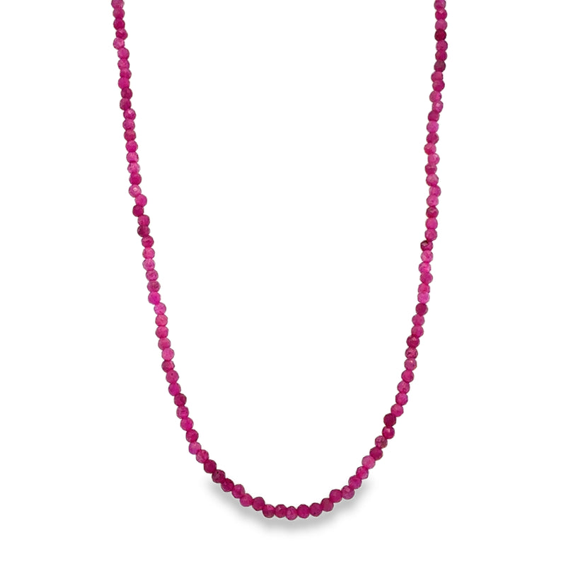 RUBY RED BEADED NECKLACE  #805-00802