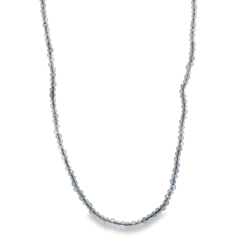 GREY LABRADORITE BEADED NECKLACE  #805-00823