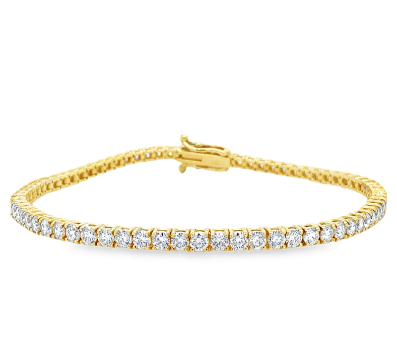 14K YELLOW GOLD DIAMOND BRACELET  #170-00198