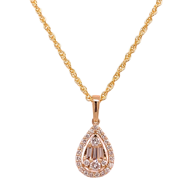 14K YELLOW GOLD DIAMOND NECKLACE