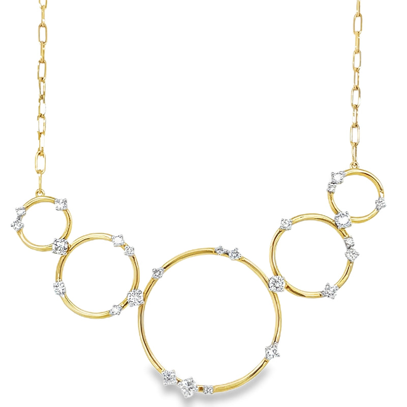 14K YELLOW GOLD DIAMOND NECKLACE  #165-00251