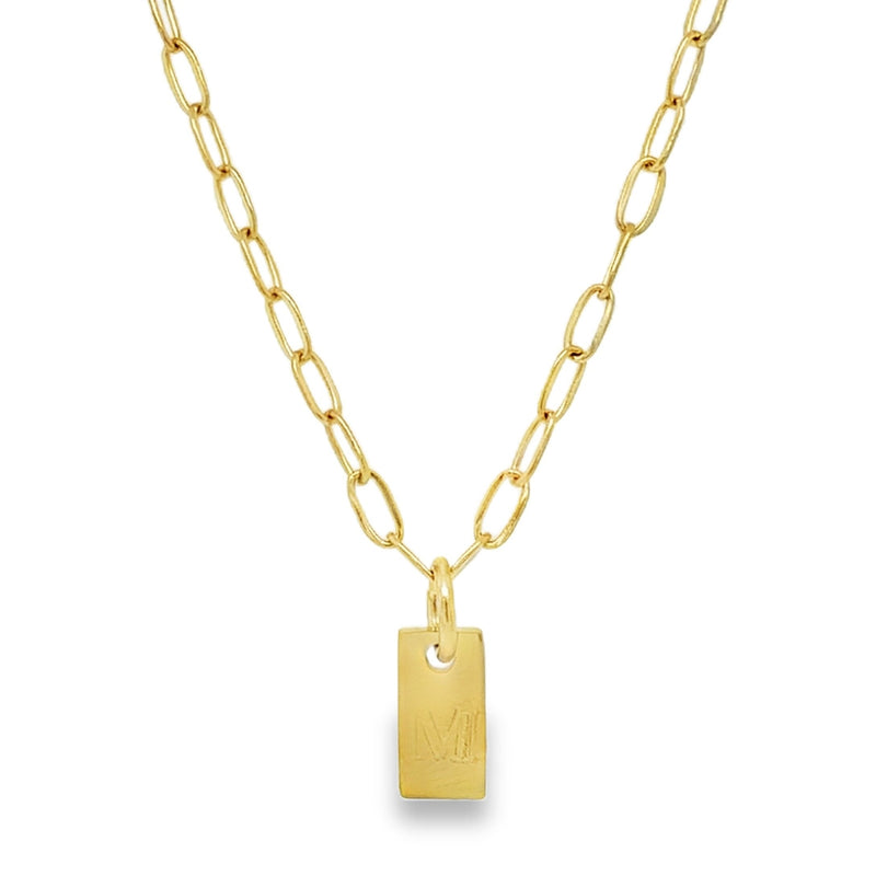 GOLD PLATED STAINLESS STEEL INITIAL NECKLACE  #805-00797